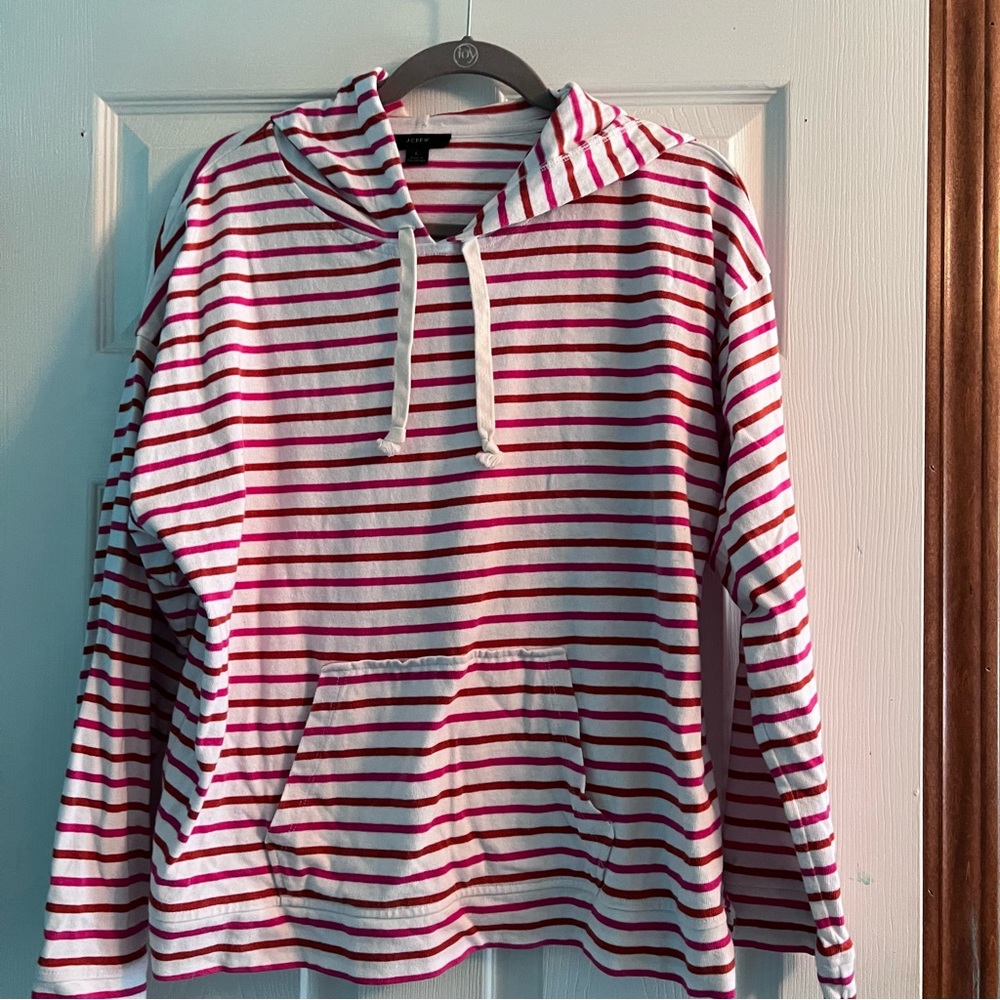 Pink and rusty red jcrew hoodie